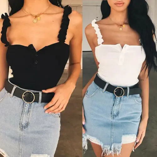 Женская Сексуальная Повседневная летняя блузка с открытыми плечами на пуговицах