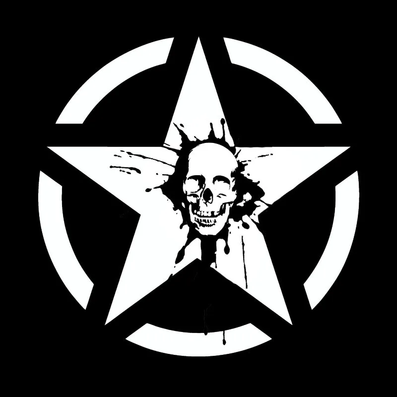 QYPF 15.7*15.7CM Coolest Punisher Splatter Skull Tailgate Hood Window Decal Graphic Decoration Car Sticker Vinyl C16-0101 | Автомобили и