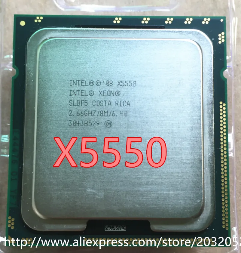 ЦП Intel Xeon X5550 x5550 сервисный 2 66 ГГц LGA1366 8 потоков L3 кэш МБ четырехъядерный с