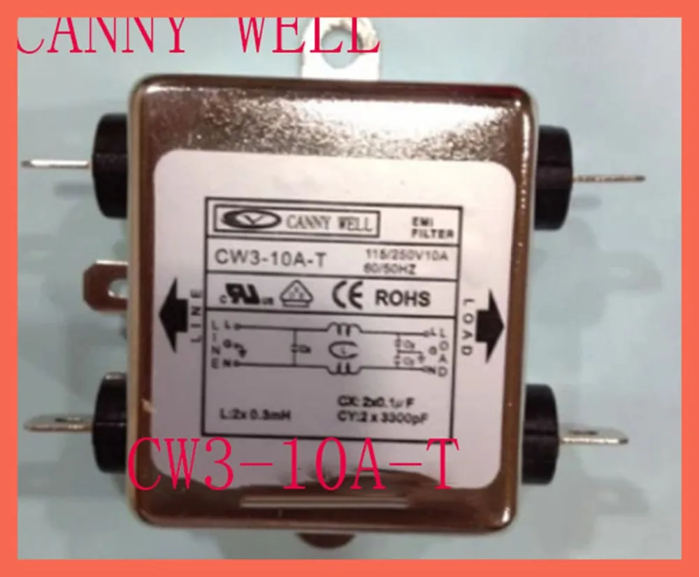 CANNY WELL EMI фильтр, источник питания, фильтр CW3-10A-T 110-250V 10A, электронные компоненты, фильтр питания, вставная ножка