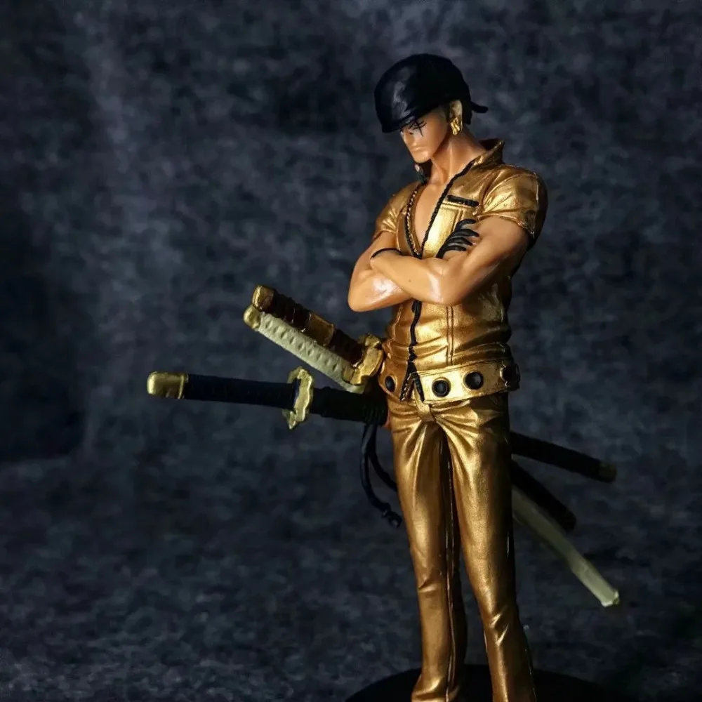 

16cm One piece ZORO gold Action Figure PVC New Collection figures toys brinquedos Collection for friend gift