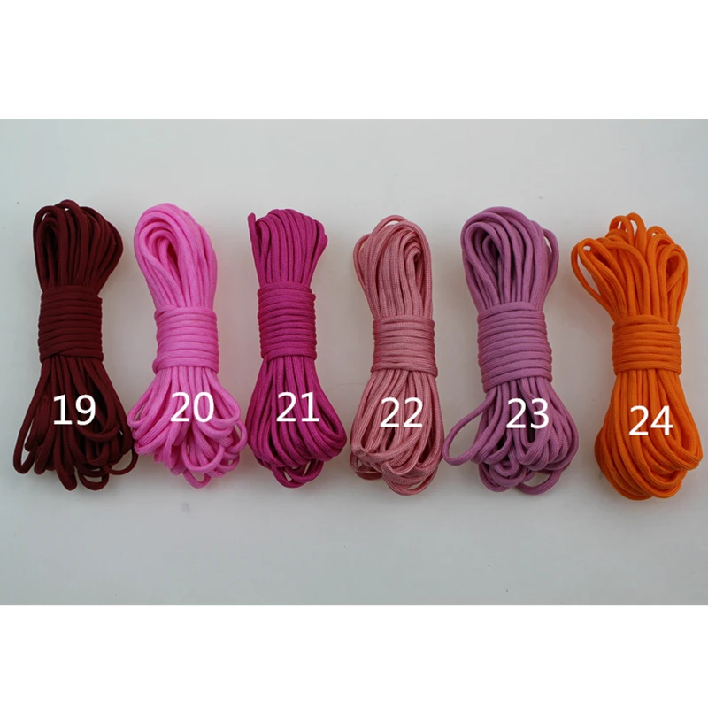 6pcs*33FT 550 Parachute Cord Lanyard Rope Mil Spec Type III 7 Strand Outdoor camping | Спорт и развлечения