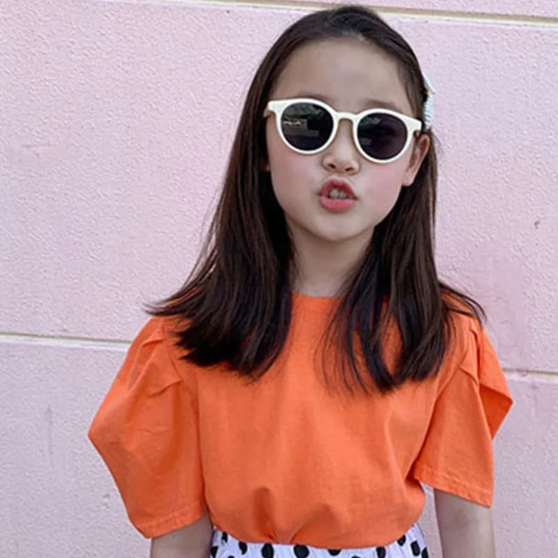girl tops 1 pcs Одежда для мамы и дочки хлопковые юбки с высокой талией для девочек длинные детские юбки в белый горошек одежда для школы на осень - Цвет: girl tops 1 pcs