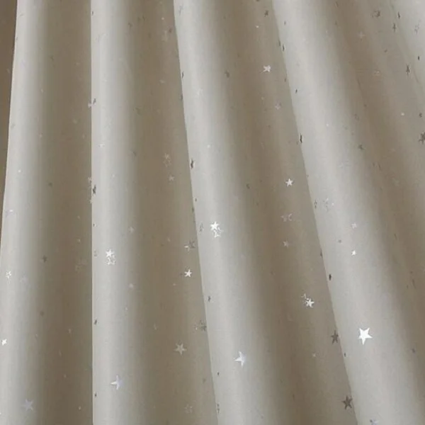 beige cloth Блестящие звезды детская ткань шторы для детей спальня мальчика девочки гостиная синий/розовый ночные шторы на заказ - Цвет: beige cloth