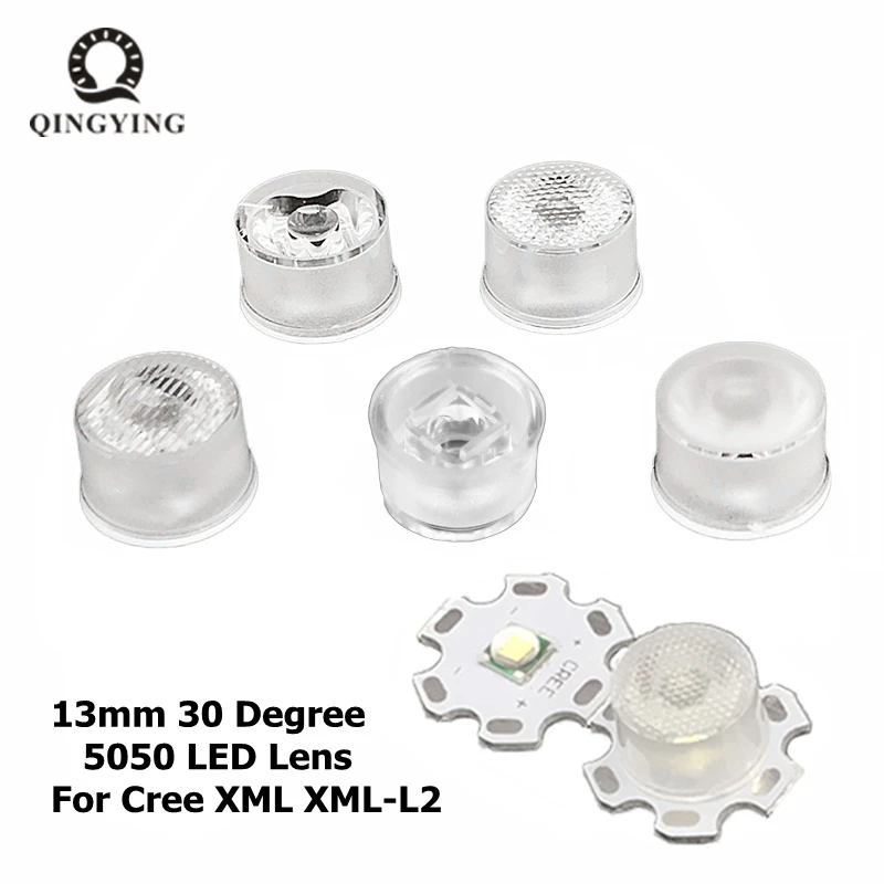 20-100 шт CREE XML объектива T5/T6/U2 XHP50 объектив 30 градусов оптического Класс PMMA 13 мм 5050 светодиодный держатель объектива Плано рефлекторный коллиматор
