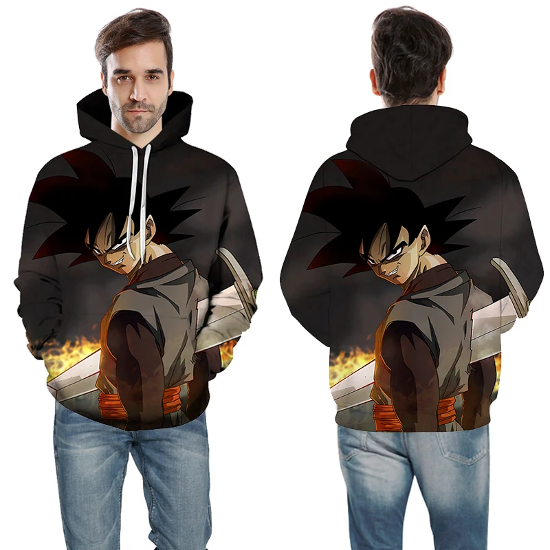 2018 новые Harajuku мужские/женские 3D толстовки Dragon Ball Z Goku аниме верхняя одежда