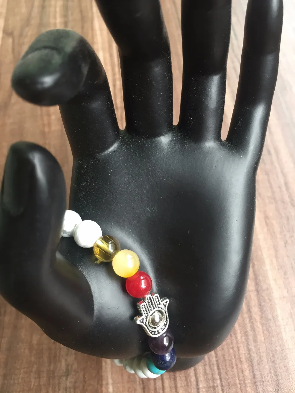 Браслет с пальмой 7 чакр браслет из натурального камня 8 мм белые браслеты Howlite