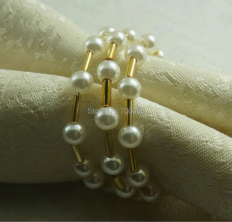 Оптовая продажа кольцо для салфеток жемчуг навальный держатель | Дом и сад