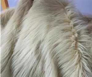 beige Luxury Long Hair Faux Fur Fabric Plush Toy Fabric 50x150cm - Цвет: beige