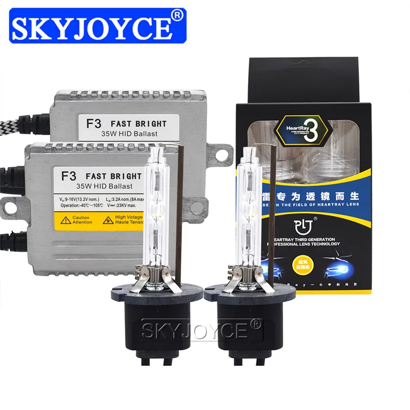 SKYJOYCE 35 Вт HeartRay D2H Xenon HID Kit H7 4500K 5500K 6500K H1 H11 HB3 HB4 Автомобильная светильник ПА DLT F3