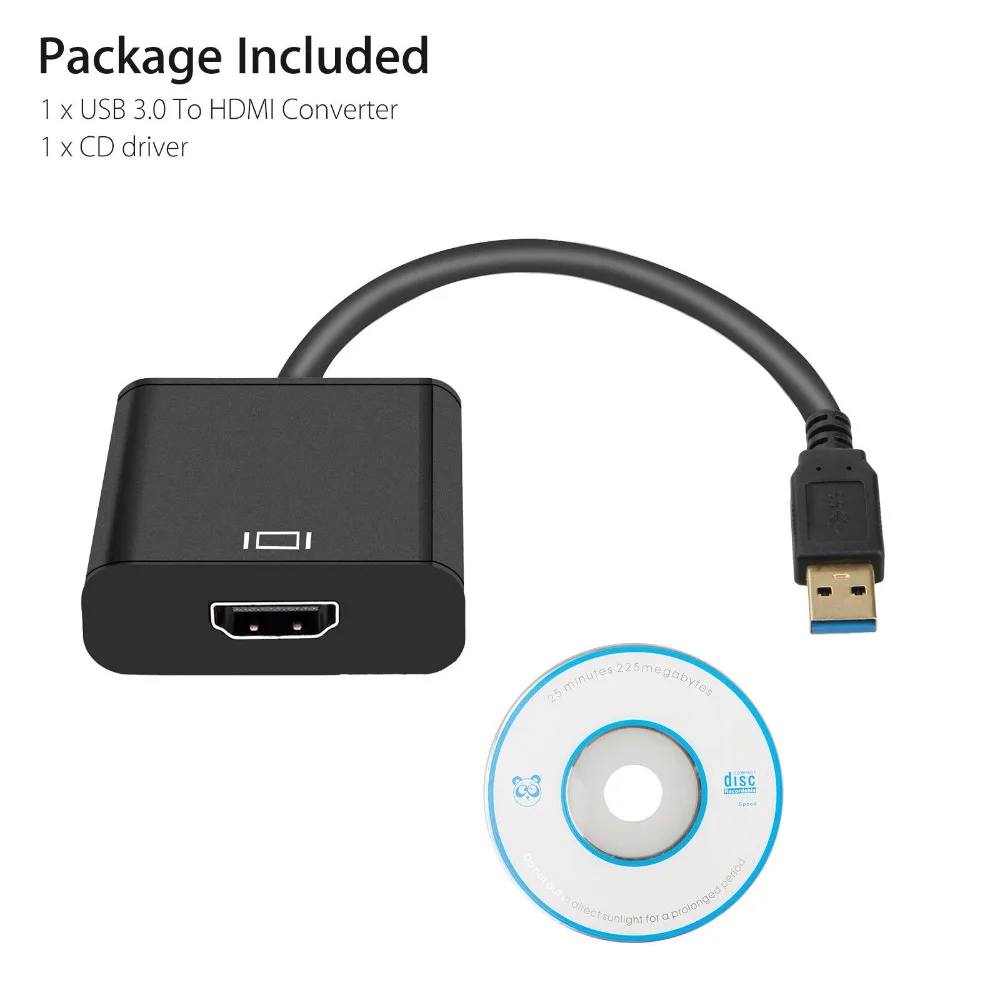 USB 3,0 к HDMI аудио видео адаптер конвертер кабель для Windows 7/8/10 шт. 1080P