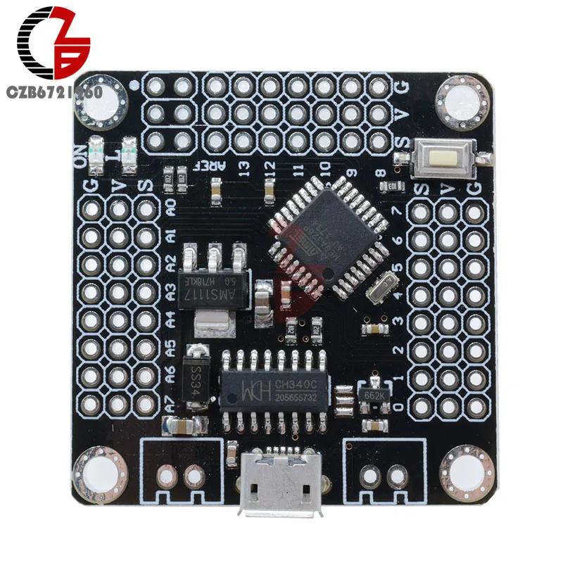 Плата микроконтроллера CH340 CH340G TTL USB NANO V3.0 Atmega328 Pro плата Atmega328P для Arduino IIC I2C SPI|board for
