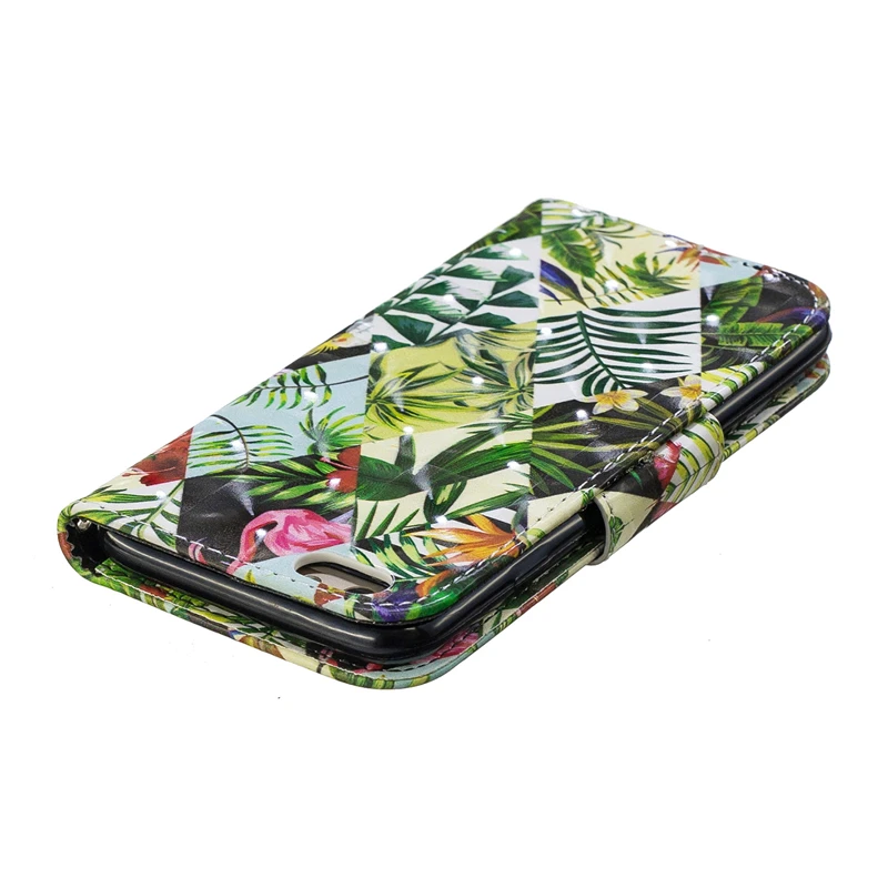 Флип 3D окрашенные искусственная кожа + Wallet Cover для iphone 6 7 8 плюс XR Xs max случае