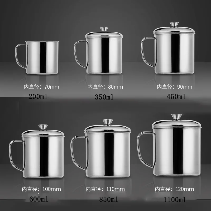 Stainless Steel Coffee Mugs with Handle Travel Outdoor Drinking Cups Lid|Кружки| |