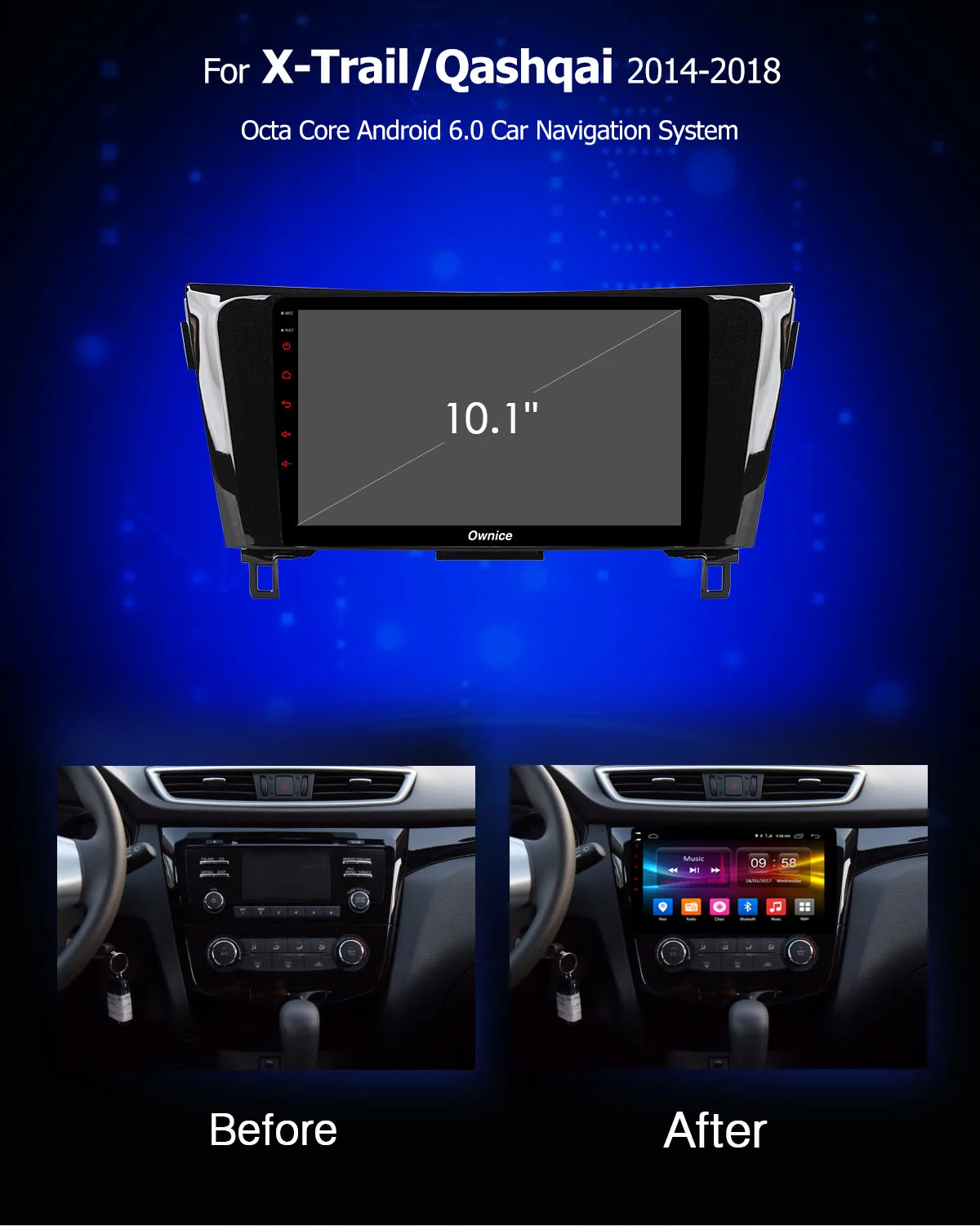 Ownice android 8 1 автомобильный DVD мультимедийный плеер core 2g ram 32 gb rom для Nissan Qashqai X-Trail