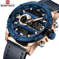 naviforce men sport watches male top luxury brand quartz digital clock man waterproof leather army wrist watch relogio masculino