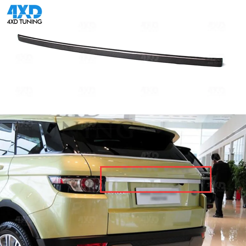 

Rear Trunk Trim For Land Rover Range Rover Evoque Carbon Fiber Bumper Boot mouldings Spoiler Trim styling 2012 2013 2014 2015