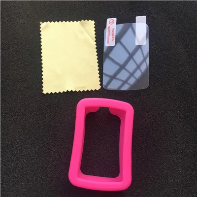 E820 pink Для Garmin gps Edge 520 800 810 820 Открытый Велоспорт Горный/дорожный велосипед резиновый чехол+ протектор - Цвет: E820 pink