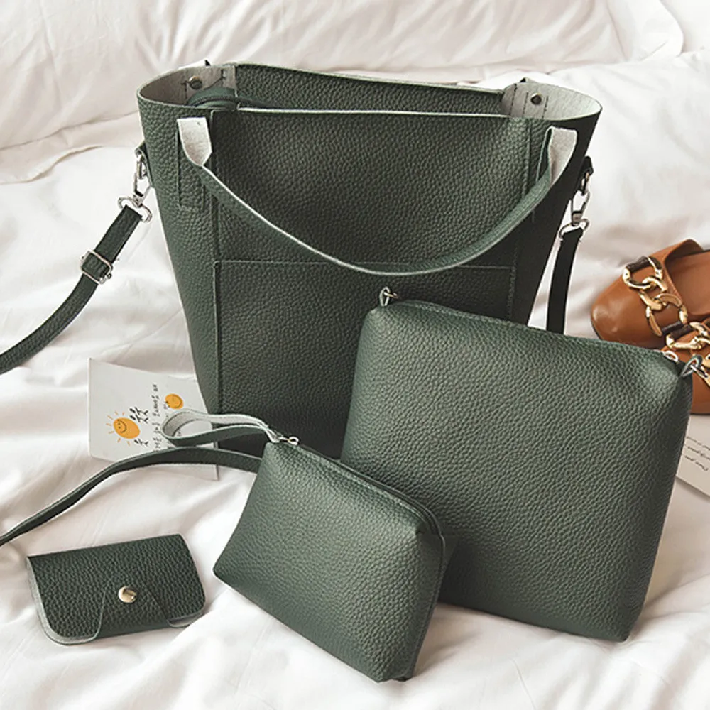 OCARDIAN 4 шт. Для женщин узор кожаная сумочка + сумка карта посылка #1222|leather handbags|messenger