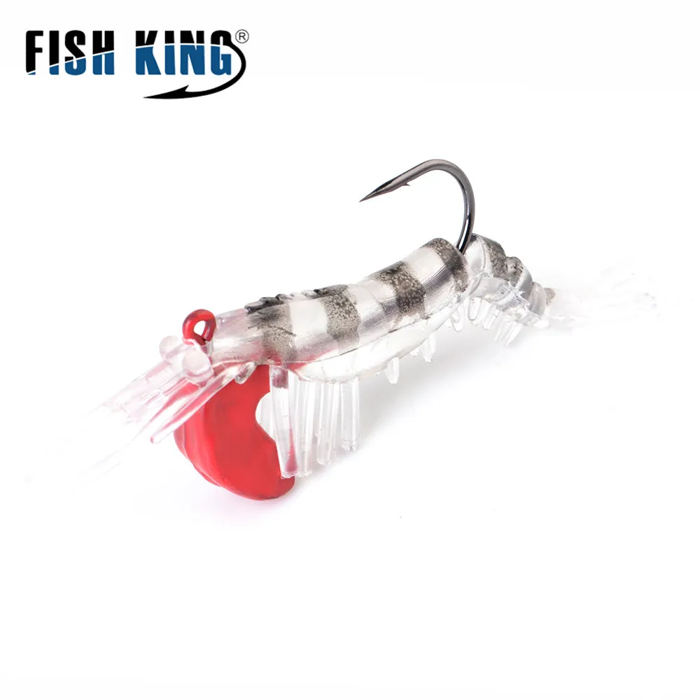 FISH KING 1 шт. мягкие рыболовные приманки для креветок искусственные 7 см/7 г 10 см/14 5