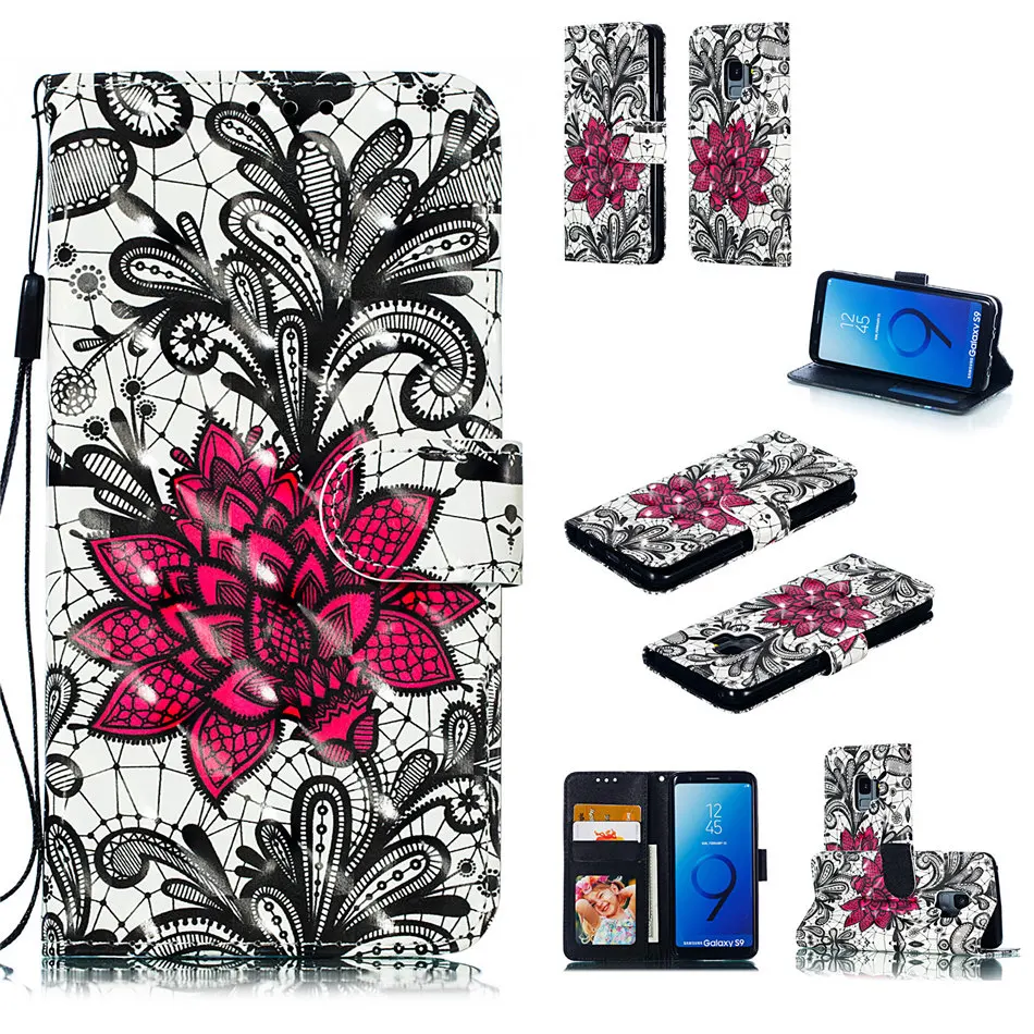 Для Fundas samsung Galaxy S10 Lite S9 j4 j6 A6 A6S A8 плюс A9 j2 Pro Core Note9 чехол кожаный чехол флип-чехол-бумажник P02Z