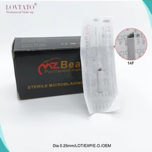 Ручка для вышивания, 14 игл для макияжа, бровей, татуировки