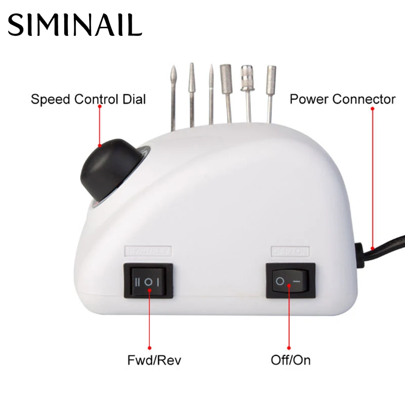 35000 об/мин профессиональный электрический сверлильный станок для ногтей 15 Вт