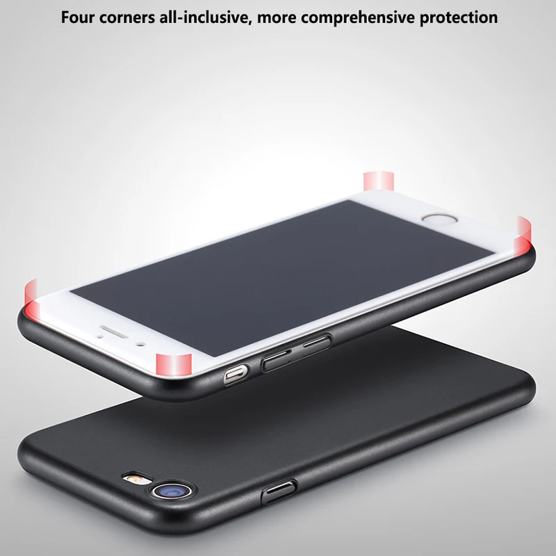 Чехол Keyounton для iPhone X черный чехол матовая жесткая сумка мобильного телефона 6 S Plus