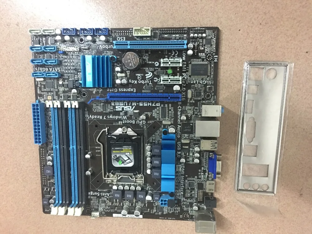 Б/у оригинальная материнская плата ASUS P7H55 M/USB3 LGA 1156 DDR3 настольная бесплатная