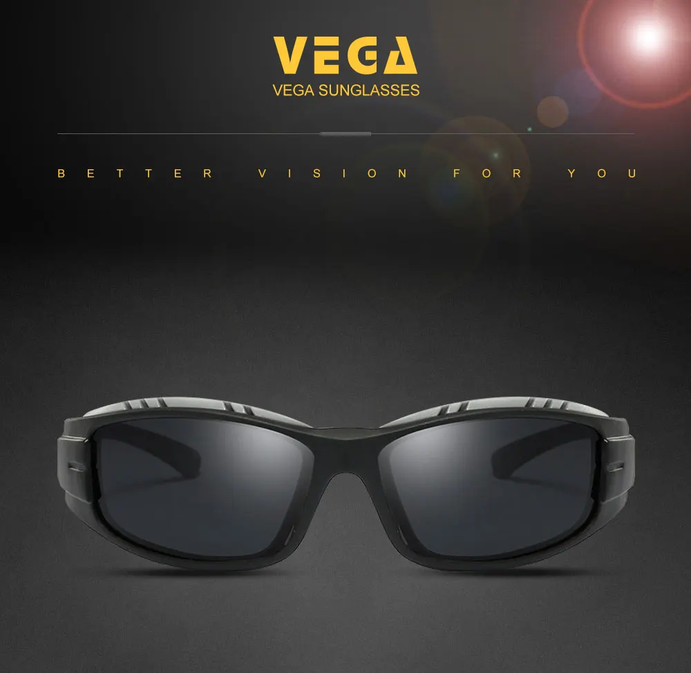 VEGA Eyewear, спортивные очки для мужчин и женщин, спортивные солнцезащитные очки, поляризационные солнцезащитные очки для рыбалки, для полиции, байкера, для бега, анти-ветер 103