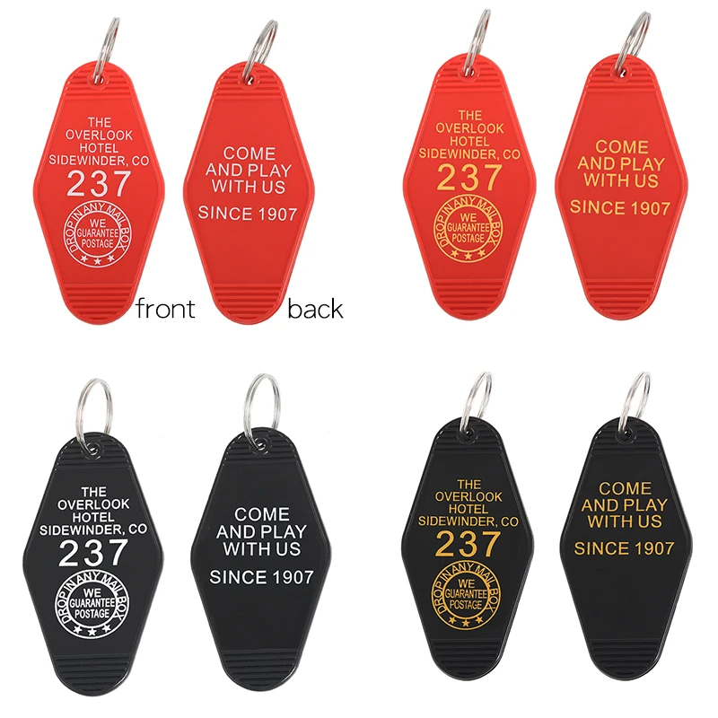 

New Hot ! Room 237 KEYCHAIN white lettering keychain Keytag Key chain KeyringShining inspired OVERLOOK HOTEL Jewelry Gifts