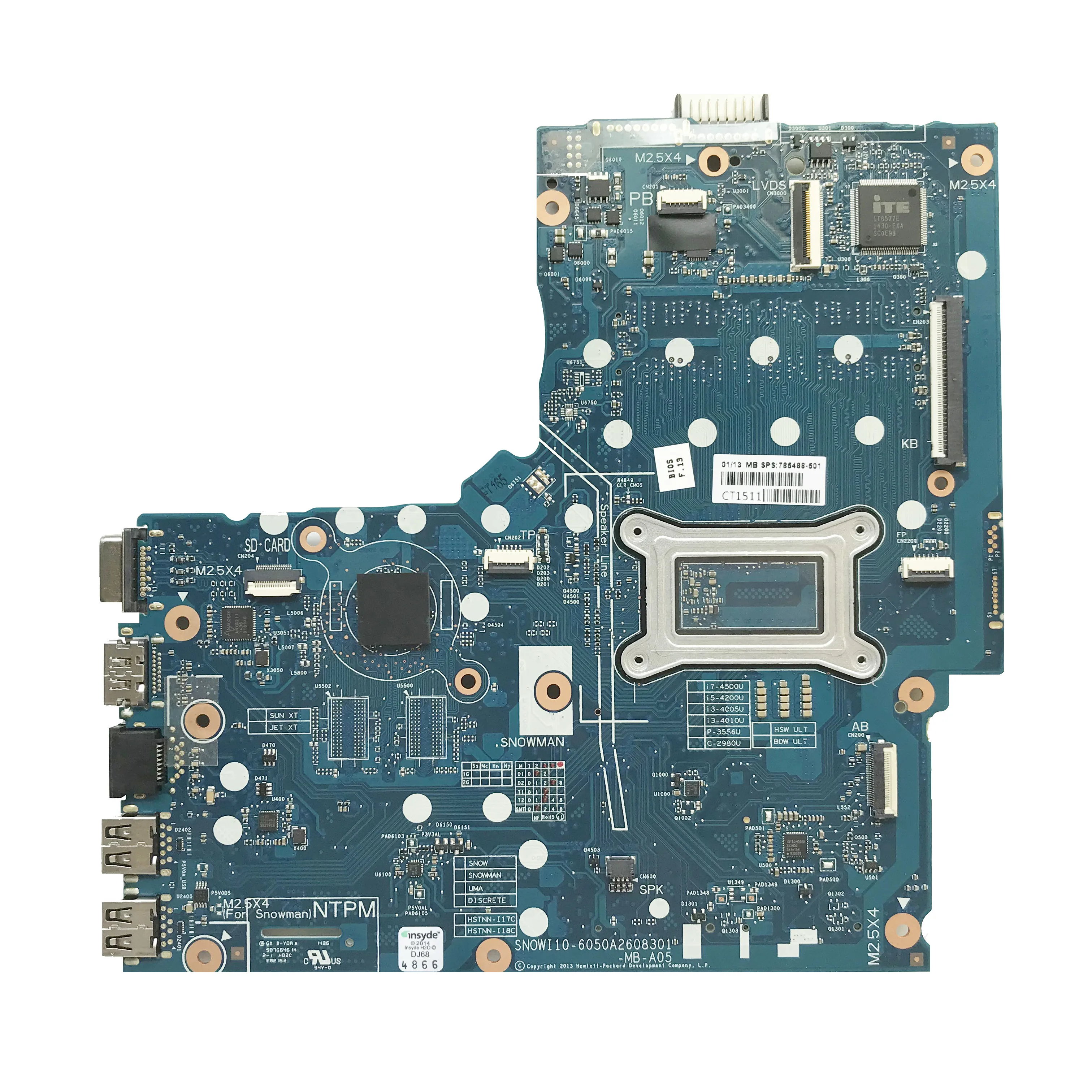 16 ГБ Оперативная память для hp сильнее X360 13-AC Материнская плата ноутбука DAX31MB1AA0 W/SR341 i7-7500U процессор Протестированы