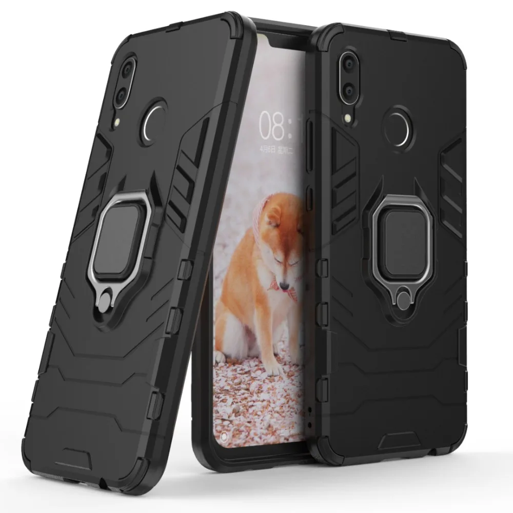 Сверхмощный робот ударопрочный черный пантера Kickstand чехол для Huawei Nova 3 Съемная