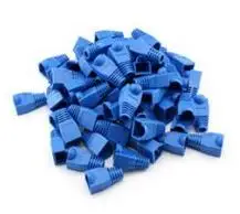 Новые 6 цветов 100x RJ45 Cat6 Cat5E вилки Ethernet сетевой кабель натяжения сапоги RJ45 Вилки гнездо загрузки шапки RJ-45 разъем