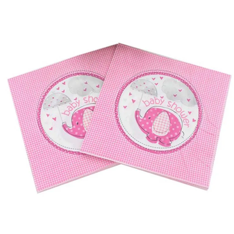 20 шт./упак. Kawaii Elephant Baby Shower бумажные салфетки с рисунком салфетка для декупажа