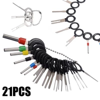 new 21pcs automotive wire terminal removal tool harness connector needle remover connector pin back needle remove tool set