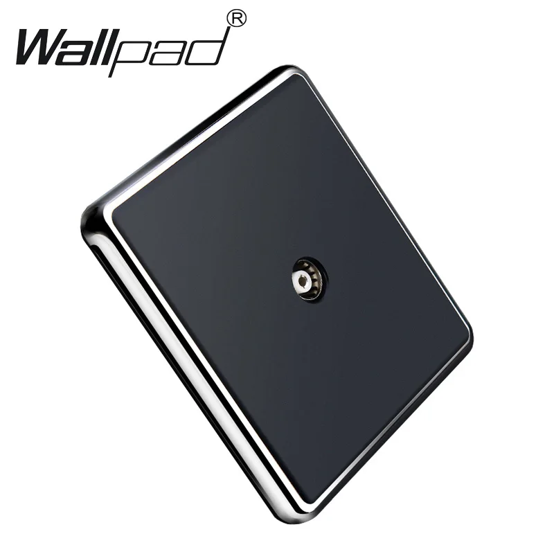 

Television Socket Wallpad Chrome Frame Black TV Outlet Wall Co-Axial Socket