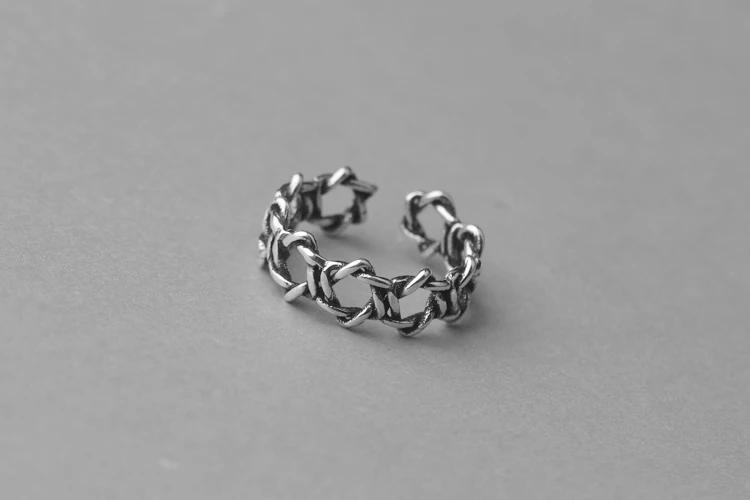 Personality Vintage Silver Color David Star Rings For Women Fashion Retro Antique Bridal Wedding Jewelry Anillos | Украшения и