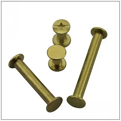 

20 pieces Metric 5*80 mm Plated brass photo album screw snap rivet books screw