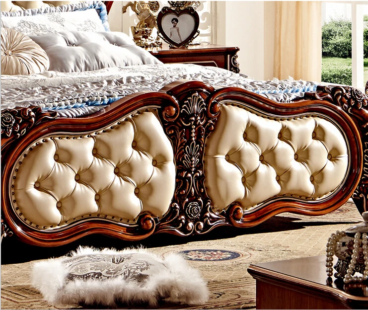 Ручная резная однотонная мебель для кровати F102|bed furniture|furniture bedhand carved bed |