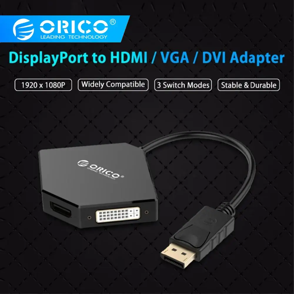 ORICO DPT HDV3 WH DP к HDMI DVI VGA адаптер кабелю Thunderbolt DisplayPort Порт дисплея для Apple MacBook Air Pro IMac