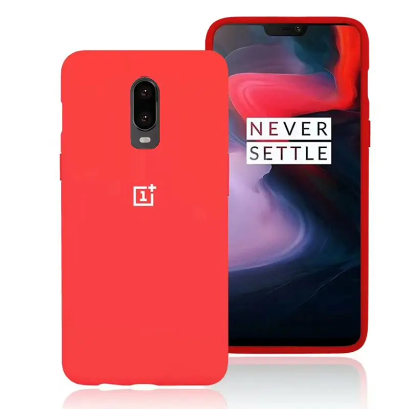 Официальный защитный чехол Oneplus 7 7T Pro из жидкого силикона и ТПУ силиконовый для 6