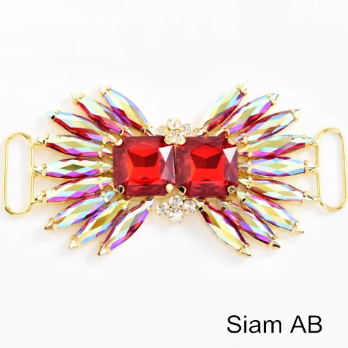 Siam AB 4 формы, 1 шт., цветные стразы с кристаллами AB, аппликация, пришитые стразы, Золотое дно для украшения шляпы, свадебное платье B1213 - Цвет: Siam AB