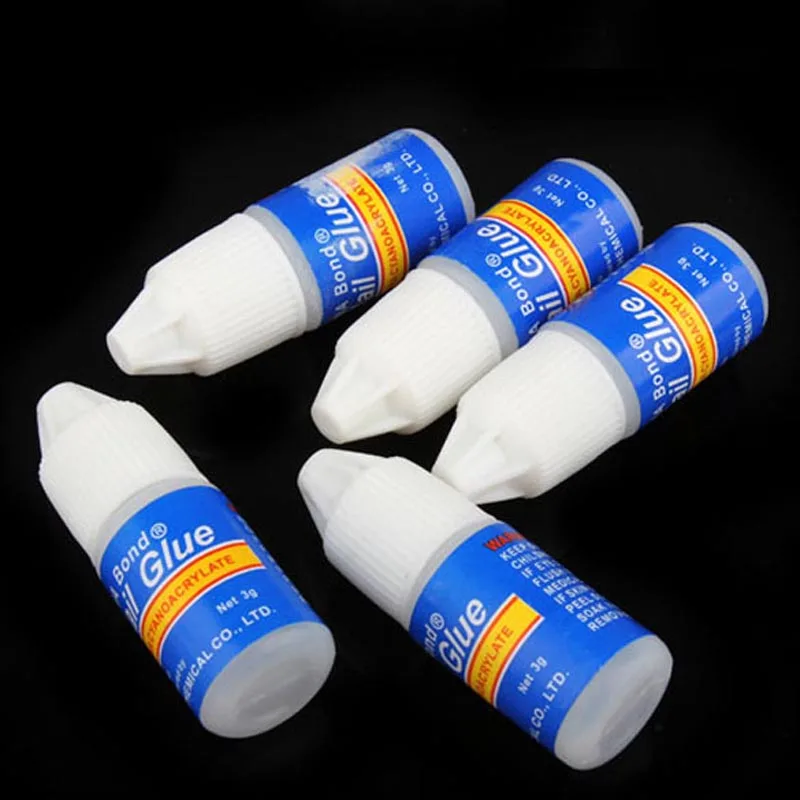 

Hot sale Set of 10 Glue for False Nail Art Decoration Tips Fast Drying Acrylic Manicure Tool