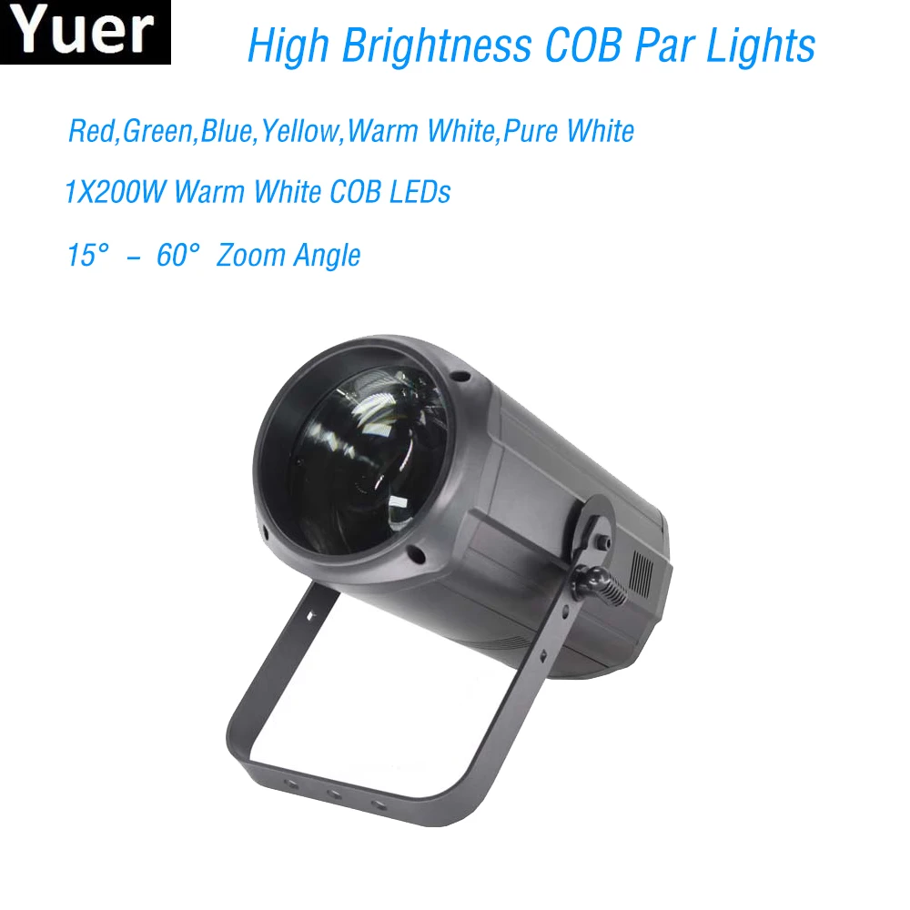 Высокая яркость 200 Вт RGBW теплый белый COB Par свет LEd АУДИТОРИЯ Blinder огни 15 60 градусов