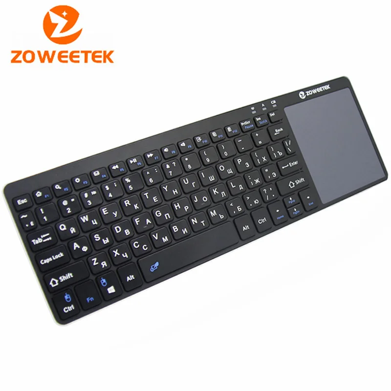 Беспроводная мини клавиатура Zoweetek Русская Мини Клавиатура 2 4 ГГц с тонкой