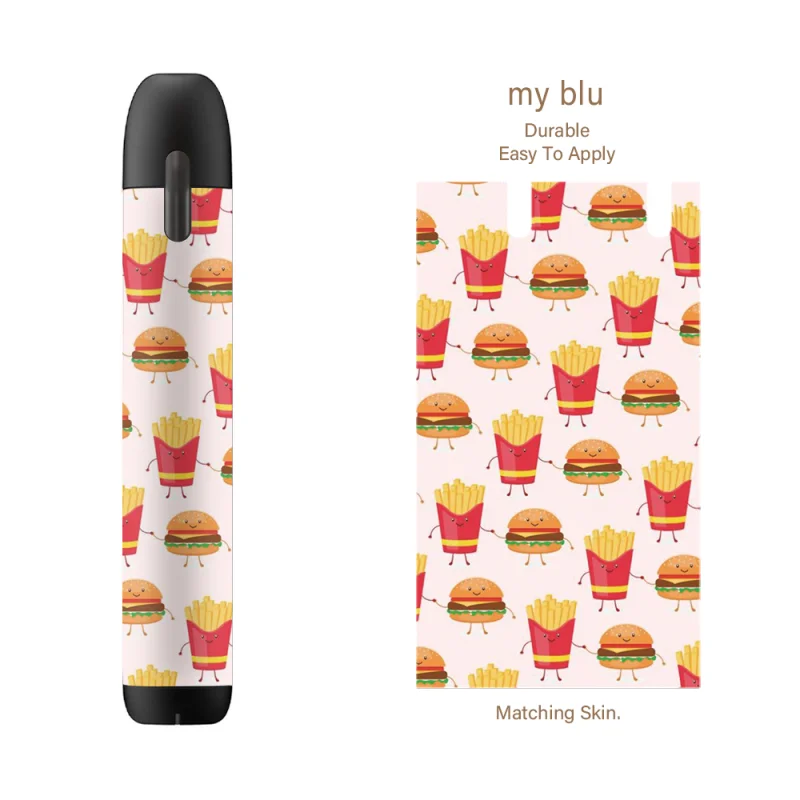 Hamburger SHIODOKI 2 Упаковка myblu наклейка для кожи для Pax my blu 2.5D технология ультра тонкая защитная наклейка для myblu обертывания чехлы-еда - Цвет: Hamburger
