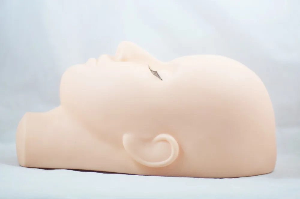 

Training Mannequin Head Make Up Face Eyelash Closed Eyes Flat Practice Extension Free Shipping