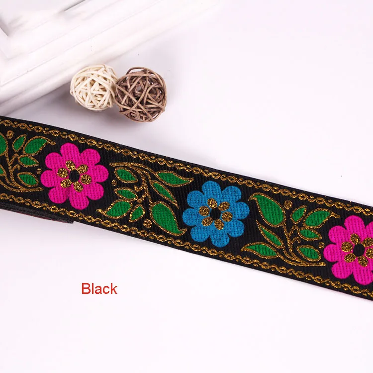 Meetee 1PC 5CM Sun Flower National Style Lace Ribbon Apparel Decoration Accessories Jacquard Satin ZK5114 | Дом и сад