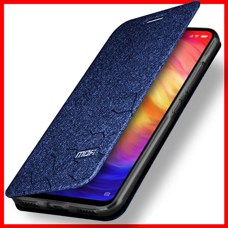Силиконовый чехол для xiaomi redmi note 7, кожаный чехол-книжка Mofi для xiaomi redmi note 7 pro, чехол для xiaomi redmi note 7 funda 6,3